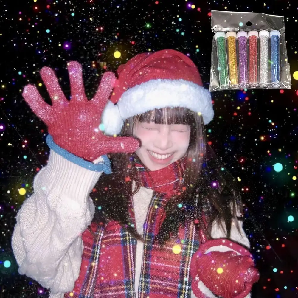 Polvere glitter simulata brillante Pigmenti scintillanti colorati Polvere Colore misto Set glitter per unghie fai da te per bambini