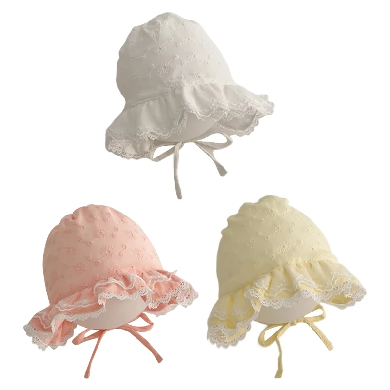 

Baby Bonnet Caps Spring Lace Princess Hat Sun Hat for Newborns 0-3 Year