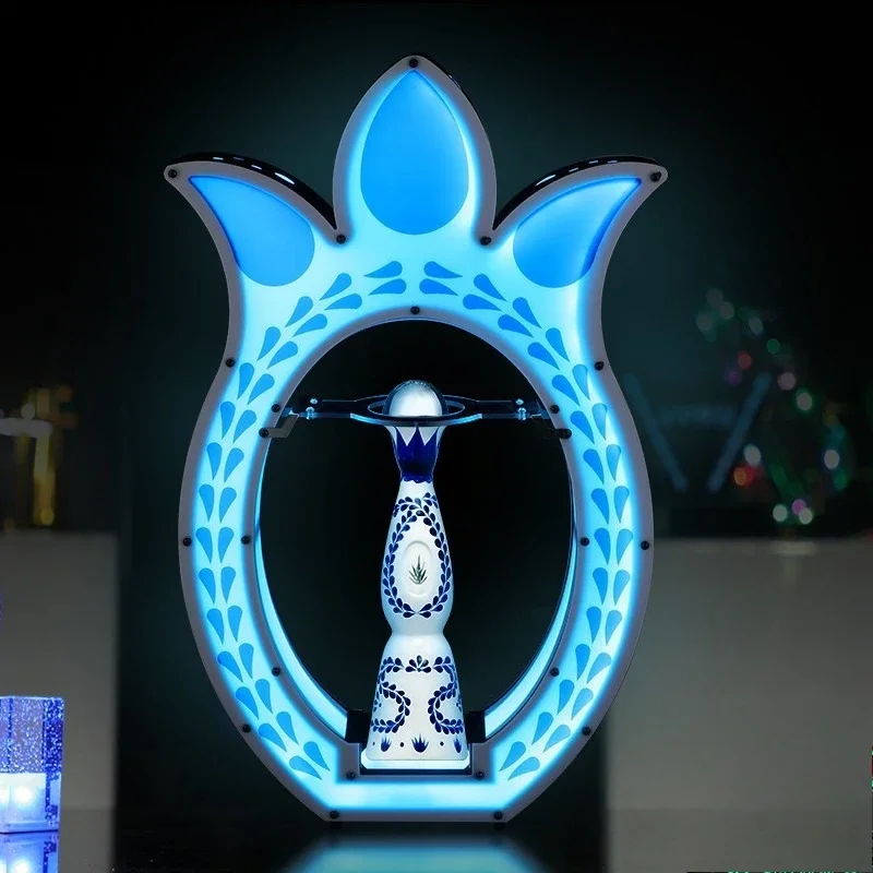 Luminous wine stand, led red wine XO base, tequila champagne king display rack, nightclub creative wine rack