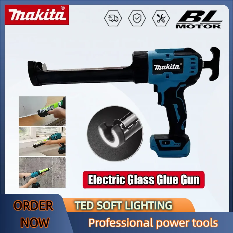 

Makita Electric Glass Glue Gun Cement Glass Adhesive Glue Seal Sealant Tool Wireless Glass Doors Windows Filling Sewing Gun 18V