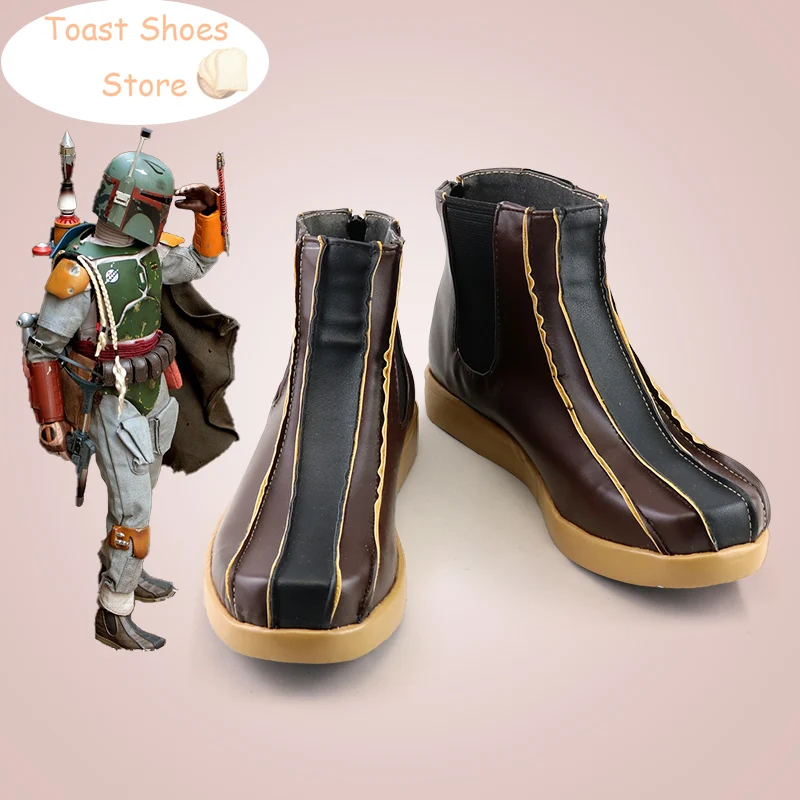 Boba Fett Cosplay buty PU skórzane buty karnawałowe Halloween rekwizyt Cosplay rekwizyt kostiumowy