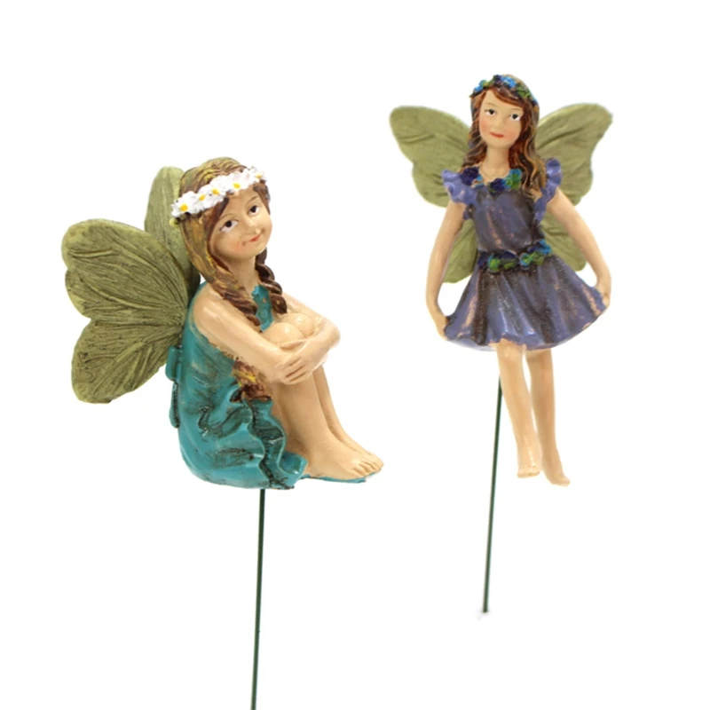 Fairy Garden-figuritas de hadas en miniatura, accesorios para decoración al aire libre, novedad de 2021, 6 uds.