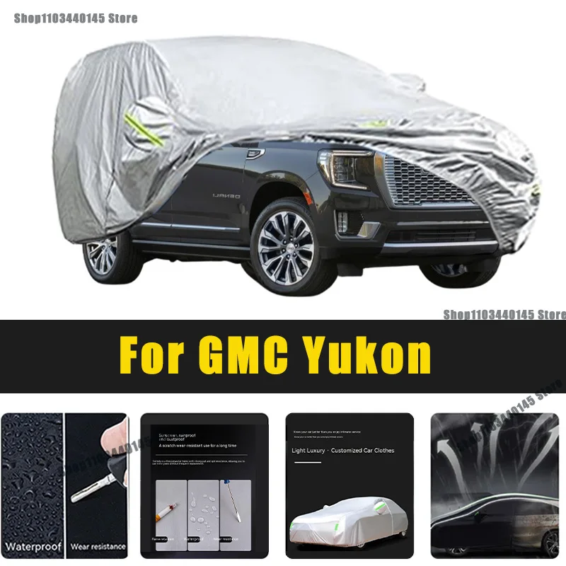 Full Car Covers Outdoor Sun UV Protection Dust Rain Snow Oxford cover Protective For GMC Yukon Accessories