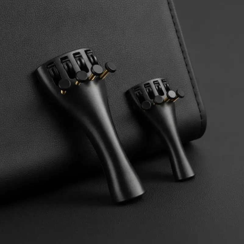 Shockproof Carbon Fiber Violin Tailpiece with Tailgut Rope Multiple Sizes for Outdoor Violin Performance Use