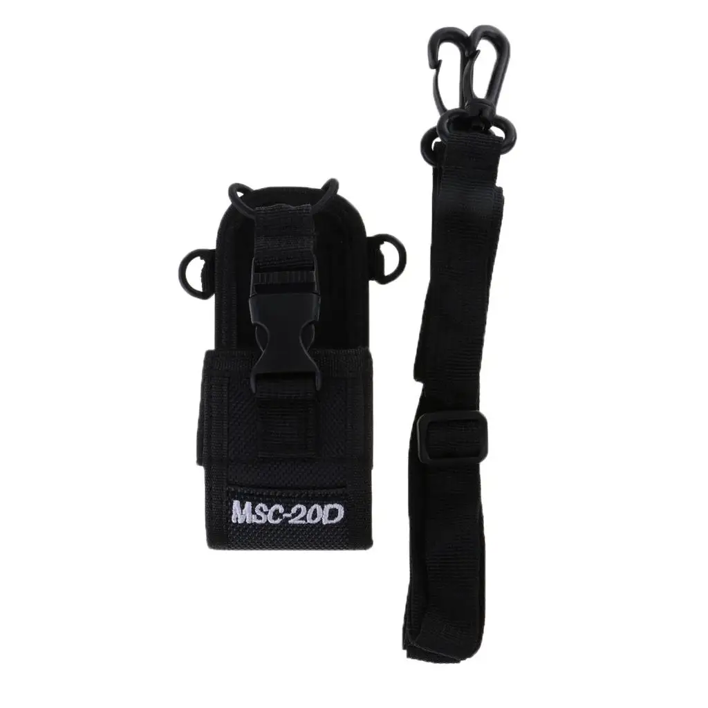 Secure Nylon Radio Holster Universal Carry Pouch with Belt Loop for Motorola Kenwood Baofeng Personnel