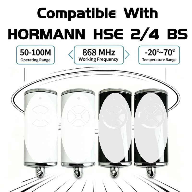 868MHz Handheld Transmitter Clone HSE4-868-BS Compatible With HSE1 868 BS Bisecur Command HSE2 HS1 HS4 868 BS Remote Control