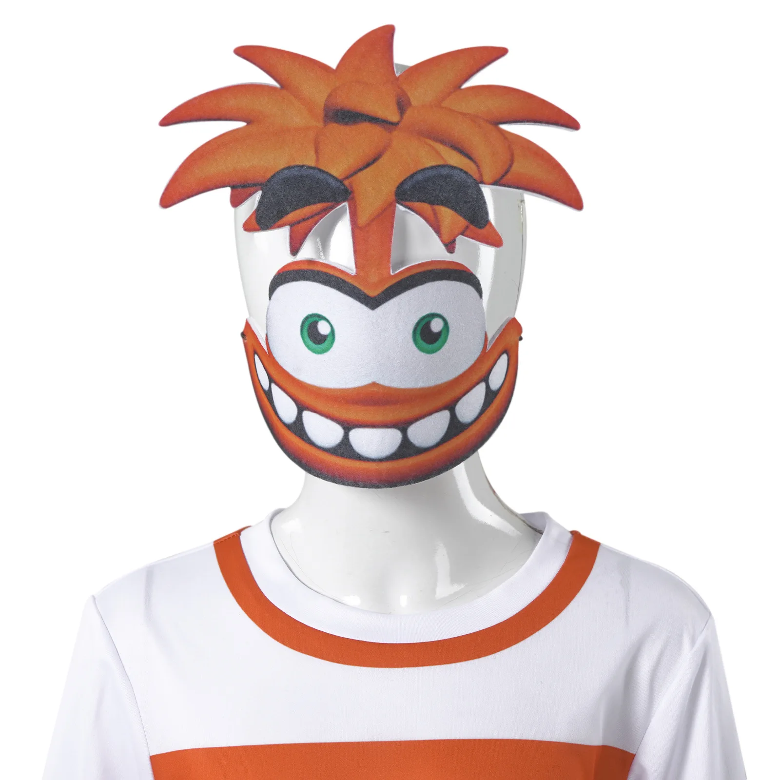 Child Anxiety Halloween Costume Emotions Cartoon Movie Cosplay T-shirt Pants Set with Mask Inside Out 2 Anxiety\'s Outfit for Kid