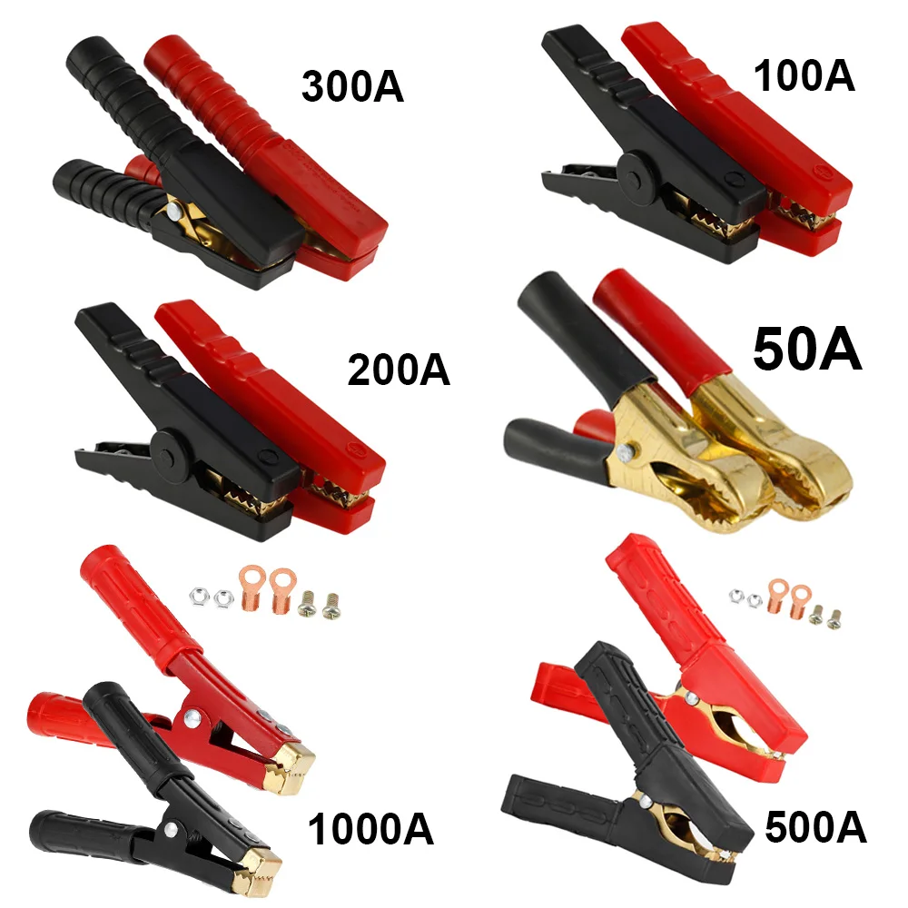 50-1000A Heavy Duty Copper Alligator Clips Terminal Test Electrical Battery Crocodile Clamp Multipurpose Alligator Clamps