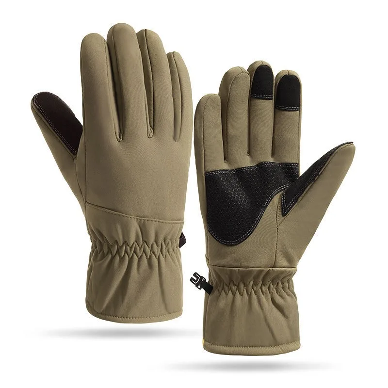 Men Winter Ski Gloves Thickened Cotton Touch Screen Waterproof Windproof Cold Proof Thermal Cycling Driving Tactical Gloves