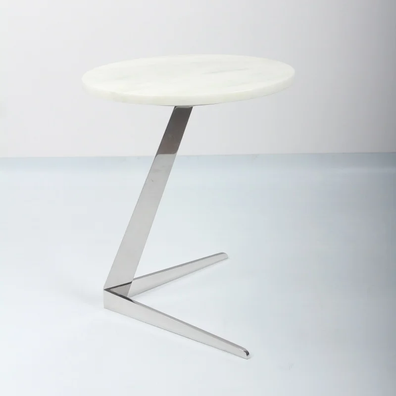 

Modern living room, white or colorful, customizable marble, corner table, round table