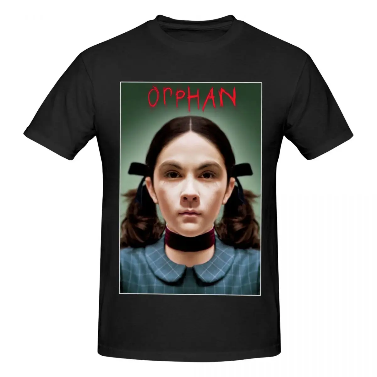 Men Orphan Horror Movie T Shirt Streetwear Big Size Cotton Crewneck Sleeve Custom Shirt Men