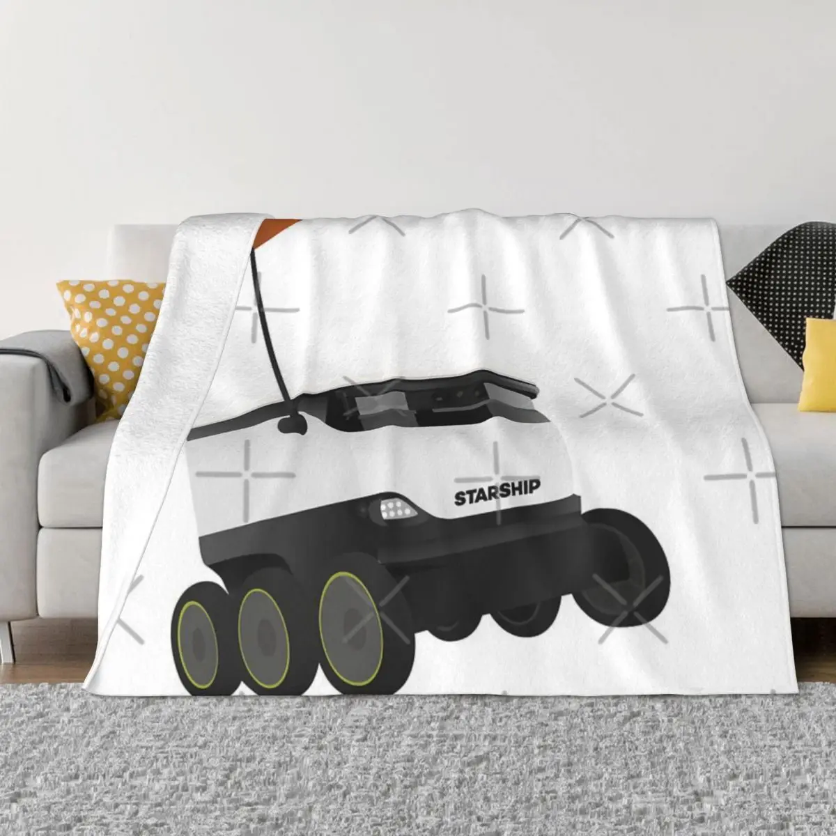 Little Starship Robot Home Blanket Winter Blankets Home And Decoration Throw Blanket