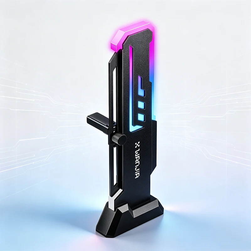 New Z-X7 Gaming Graphics Card Stand ARGB Colorful Light Anti Slip Metal Stand Magnetic Base Cato