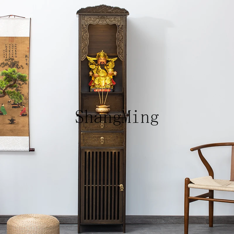 HJ المنزلية الحديثة الجديدة إله الثروة بوديساتفا تقدم طاولة خزانة حامل مزار البوذية #4