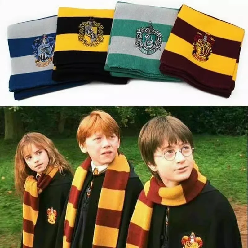 HarryS Potters Warm Windproof Scarf Hogwarts Slytherin University Badge Gryffindor Hermione Scarf Christmas Gift for Friends