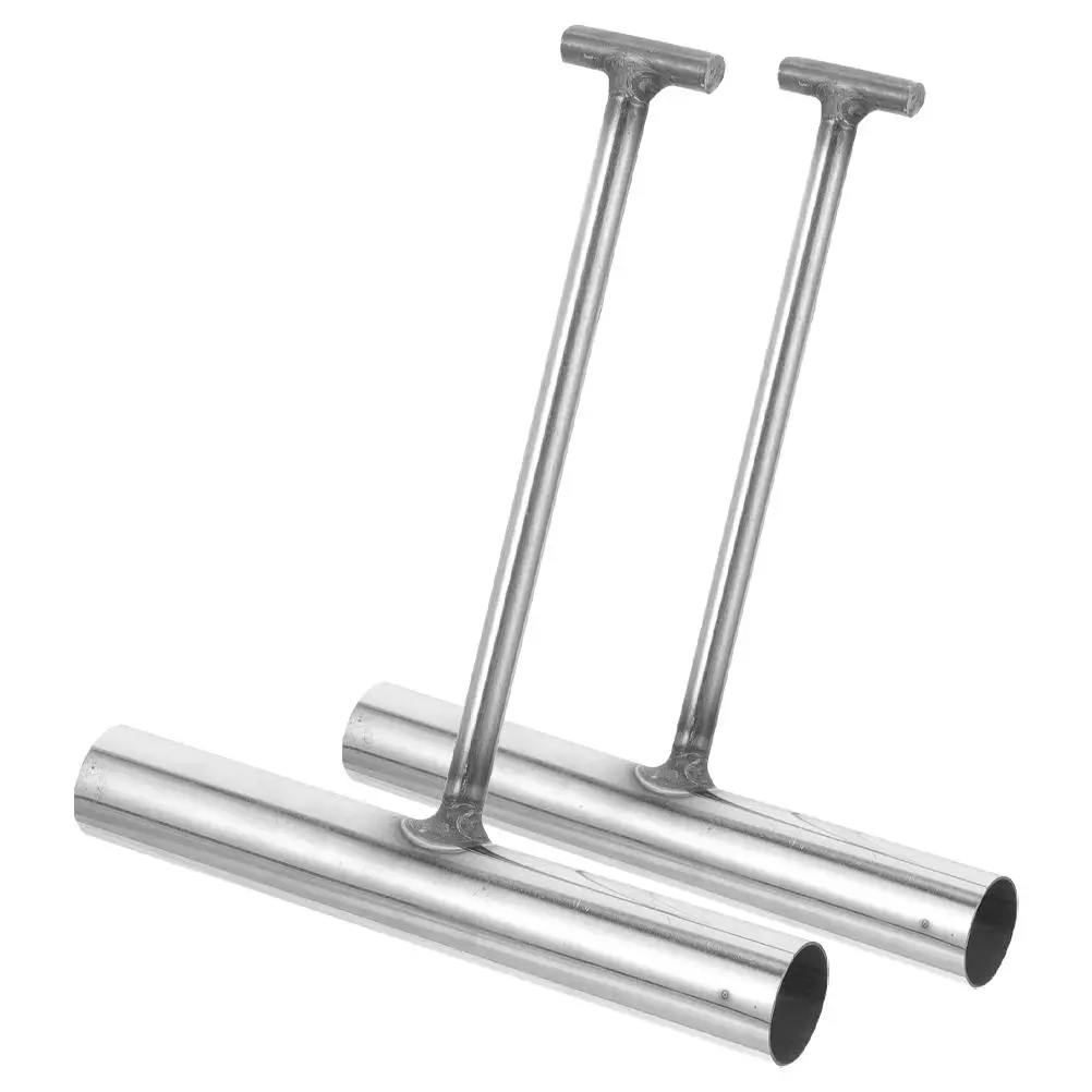 

2pcs Manhole Cover Hook Heavy Duty T Hook 430 Stainless Steel Sewer Lifter Shutter Door Puller Practical Tools Hardware