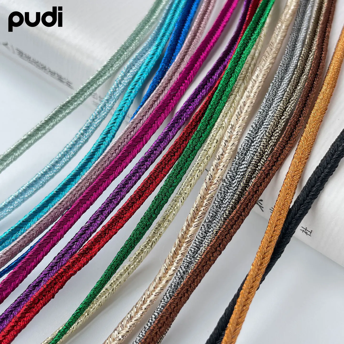 

100 yards snake belly belt 3mm gold silver thin rope herringbone belt DIY clothing accessories packaging rope