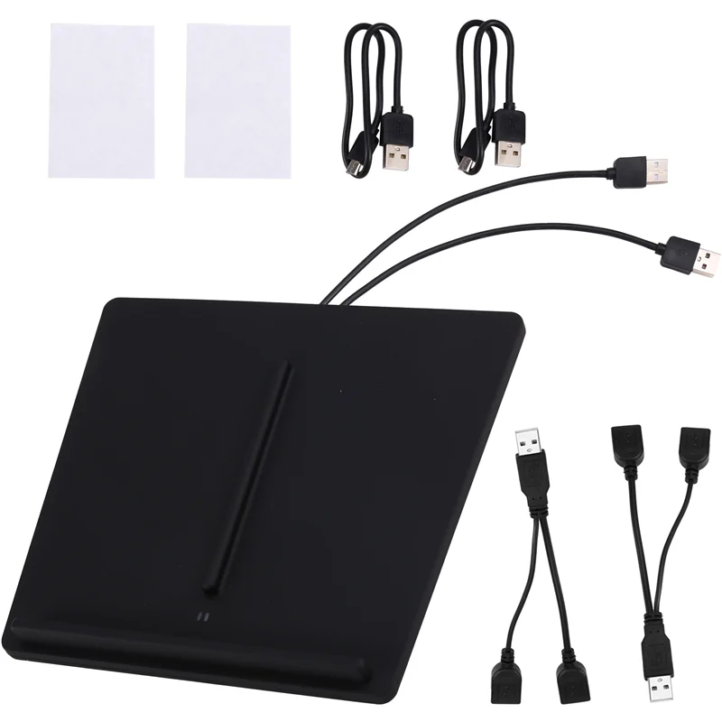 

10W Wireless Charger Mat Dual Center Console Accessories Anti-Skid Fast Charging For Tesla Model 3