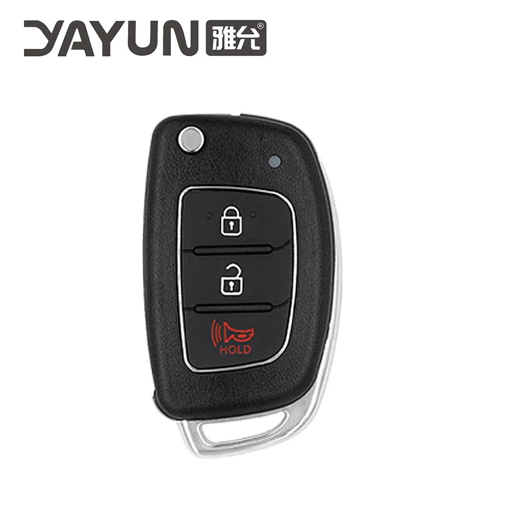 YAYUN AKHKC404  2+1 Buttons Remote Flip Key Complete Apply Fsk 433Mhz Chip 4D60 80 Bit For Hyundai