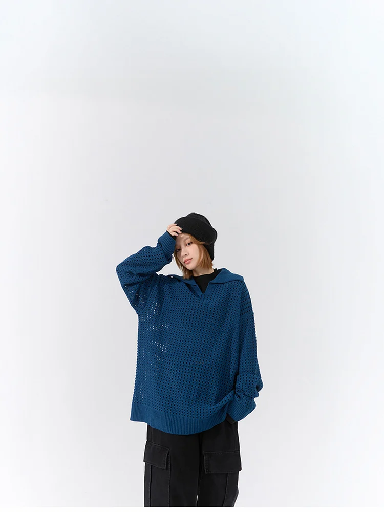 

Новый женский вязаный свитер Queenop с круглым вырезом и ажурным узором, мягкий, средней плотности, с длинными рукавами, осенне-зимняя коллекция