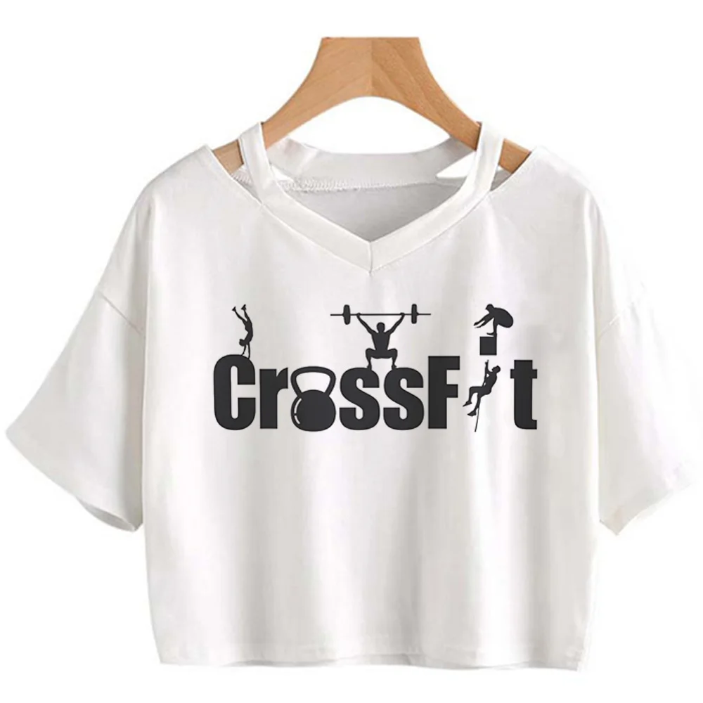 Crossfit t shirt women Y2K t-shirts female funny y2k harajuku clothes