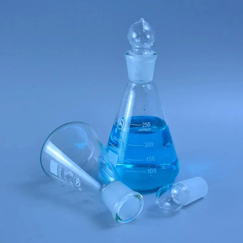 DXY 2000ml Glass conical flask with cap Glass Erlenmeyer Flask  for laboratory triangle flask Boro 3.3 e