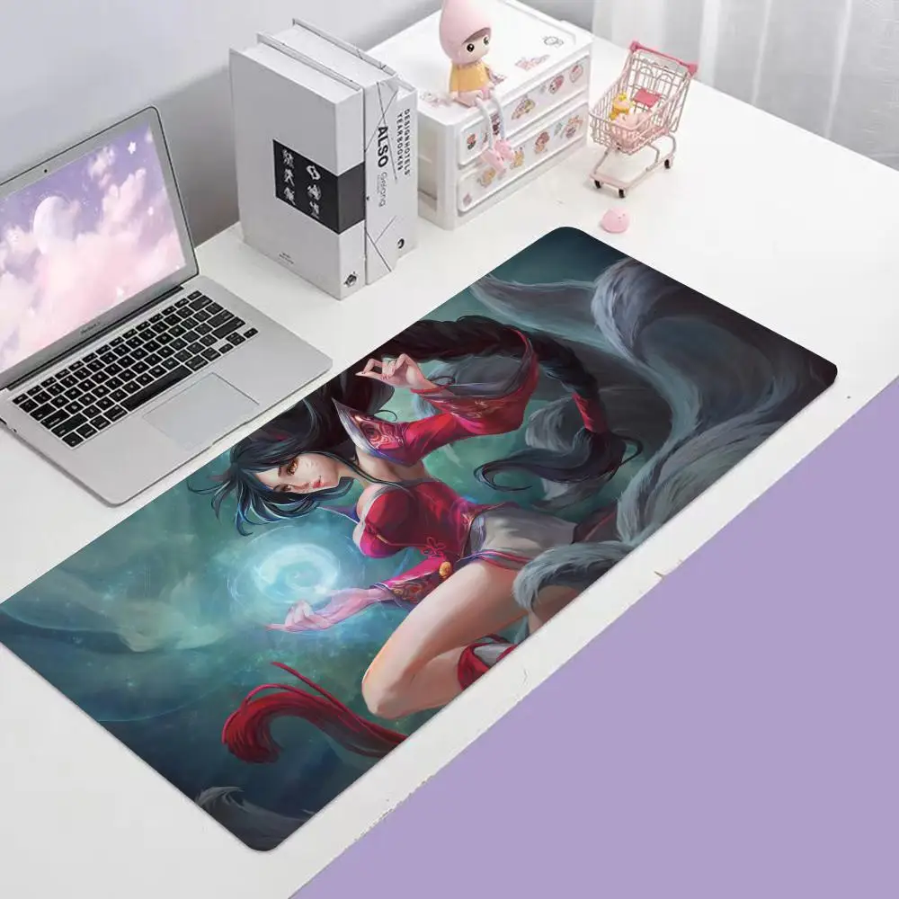 League of L-Legends A-Ahri Mouse Pad Gaming Gamer Rubber Mousepad Large 600x300mm Office Mousepad Desk Cushion for mouse pad Not