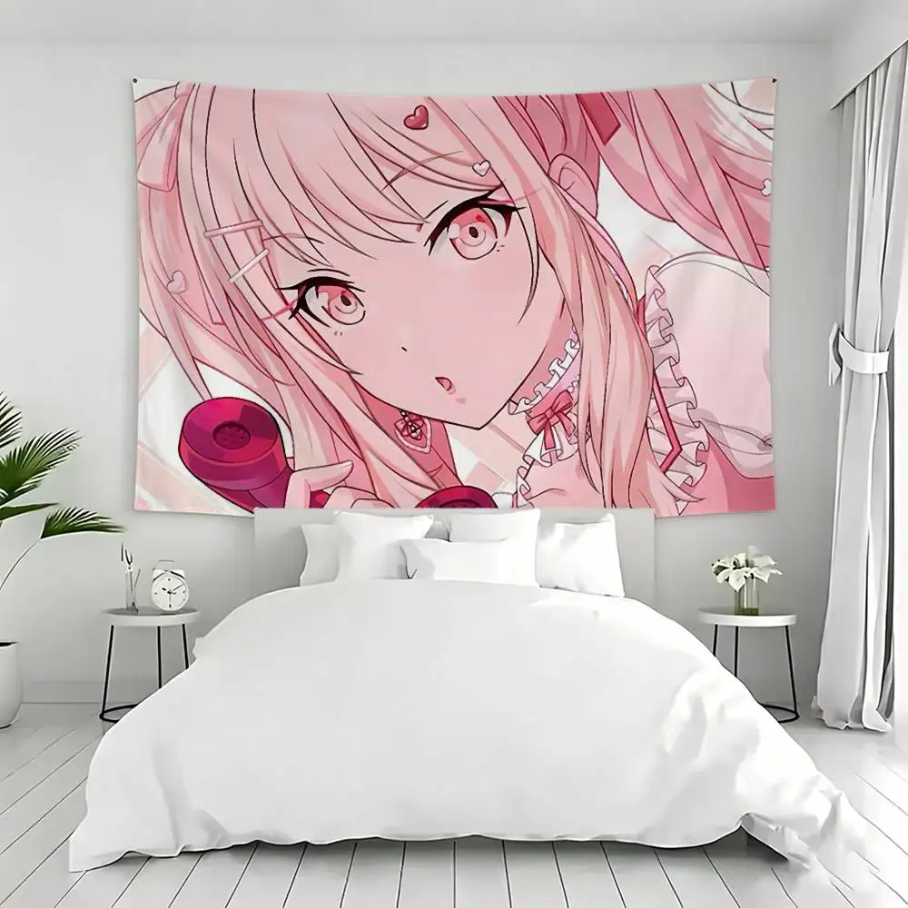 P-Project S-SEKAI Mizuki Akiyama Flags Wall Hanging Background Art Banner for Bedroom Home Outdoor Decor