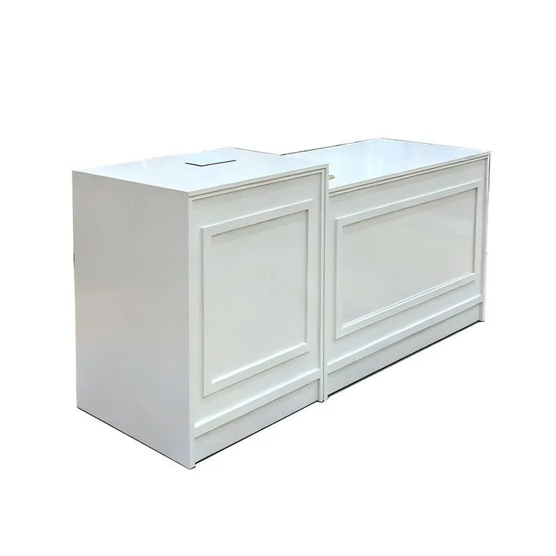 Einfacher französischer Käuferschalter für Bekleidungsgeschäfte, Theke für Schönheitssalons, Empfangstresen, Malerei-Theke, Tisch