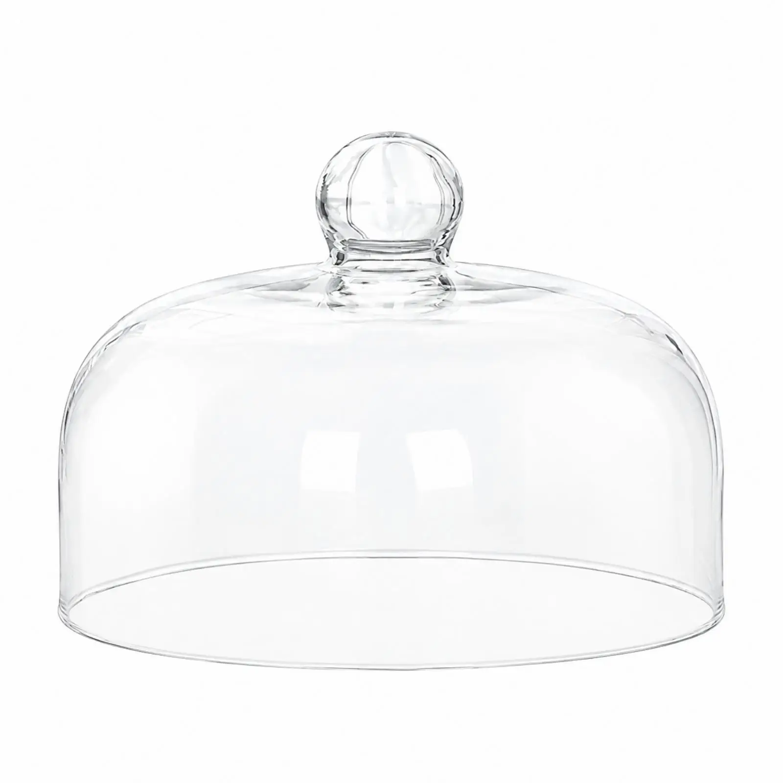 Glass Cake Dome Cover Transparent Clear Glass Cake Dome See-Through for