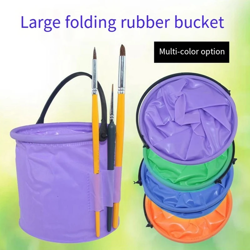 GTBL Folding Bucket, Foldable Portable Fishing Bucket, Art Color Bucket, Pen Washer