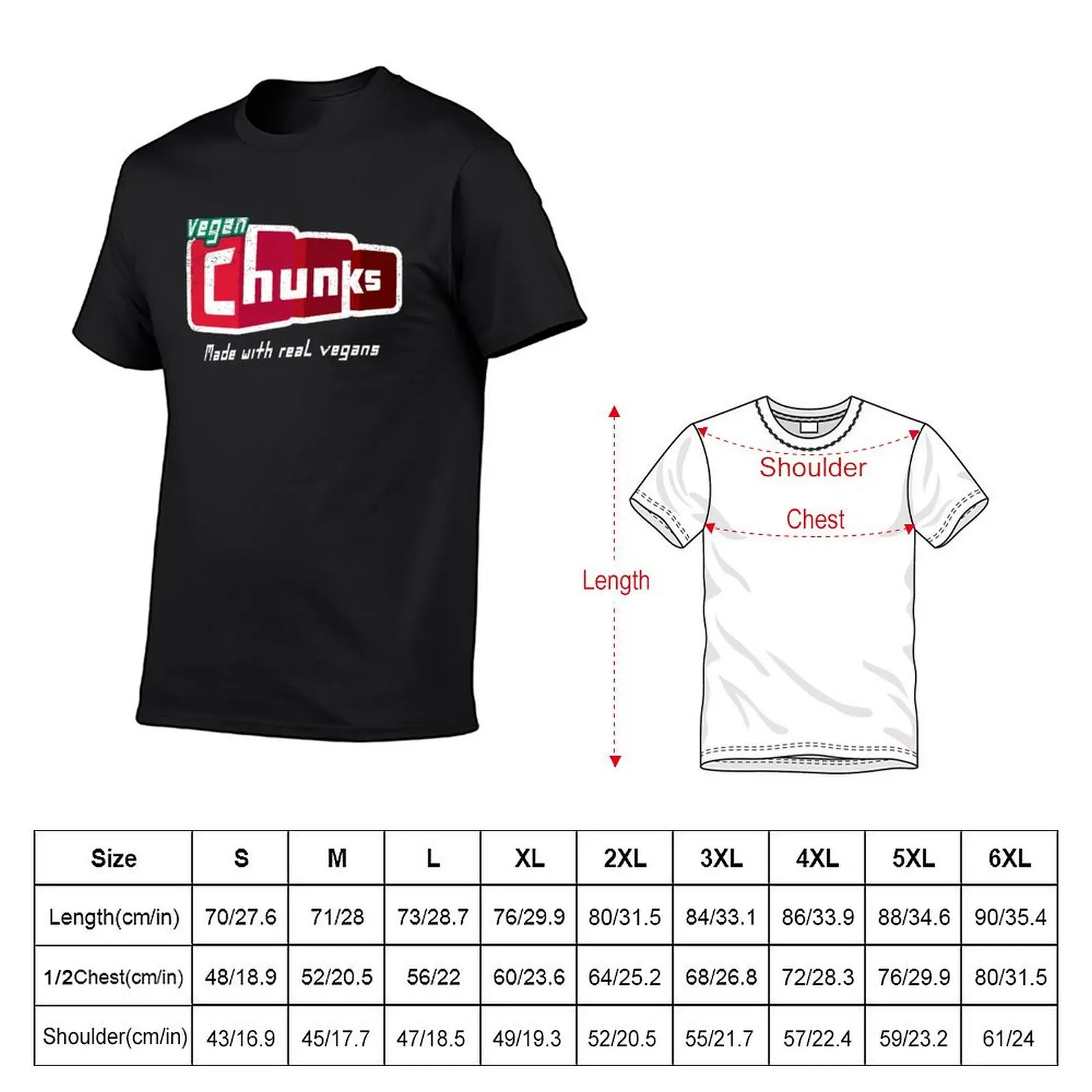 Vegan Chunks Funny Gamer T-shirt anime clothes oversizeds customs design your own Blouse t shirts for men pack