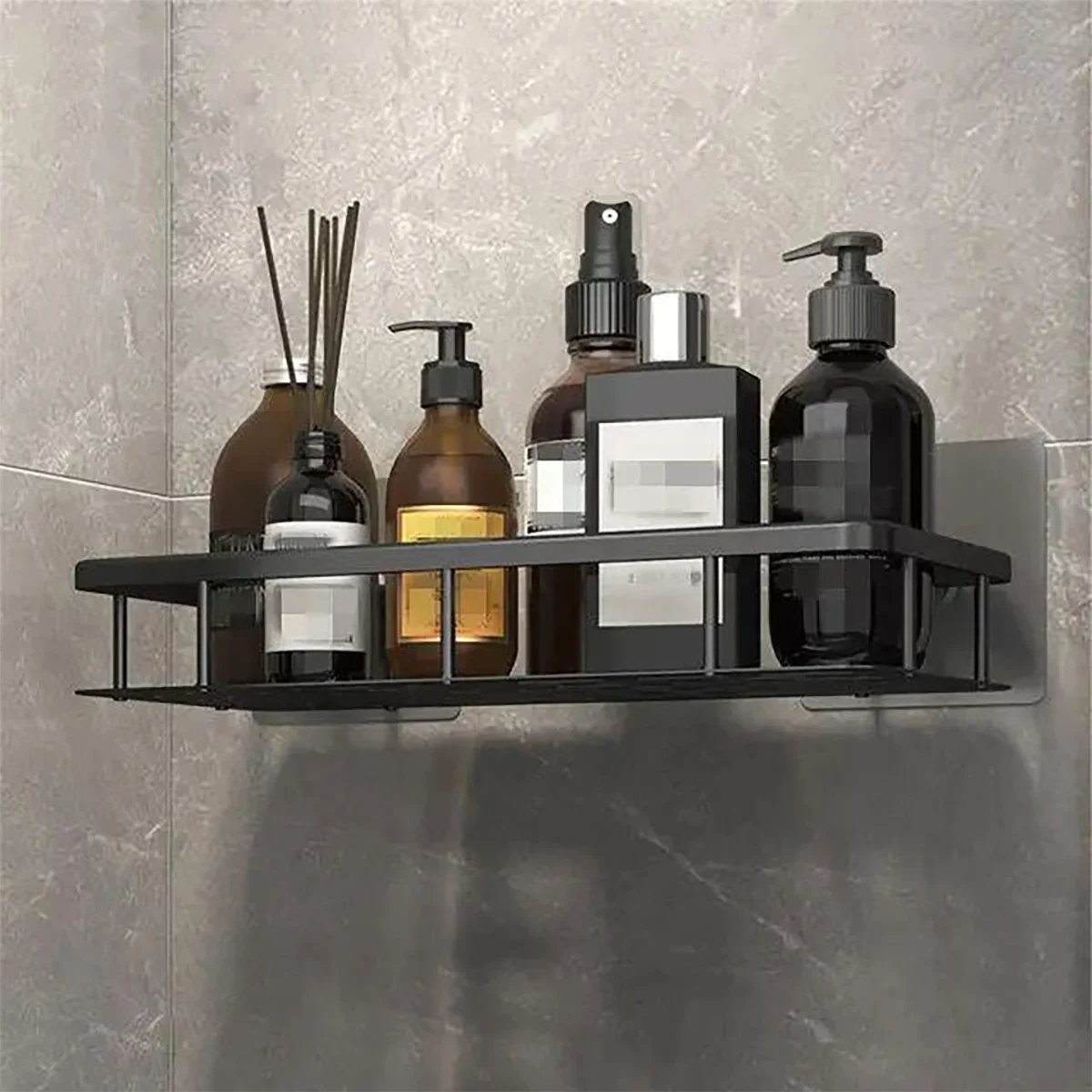 Punch-free Bathroom Shelf Shelves Wall Mounted Shampoo Storage Rack For Kitchen Holder Bath Organizer Accessorie