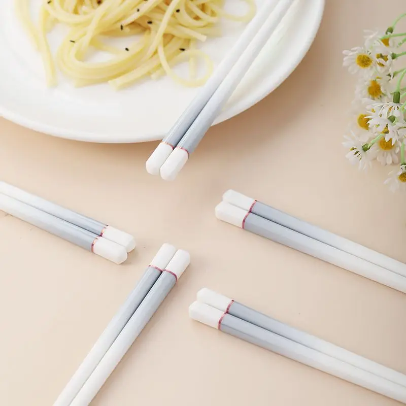 Household Mildew Resistant Ceramic Chopsticks, High Temperature, Easy to Clean, Simplicity, High-end Hotel Tableware, New