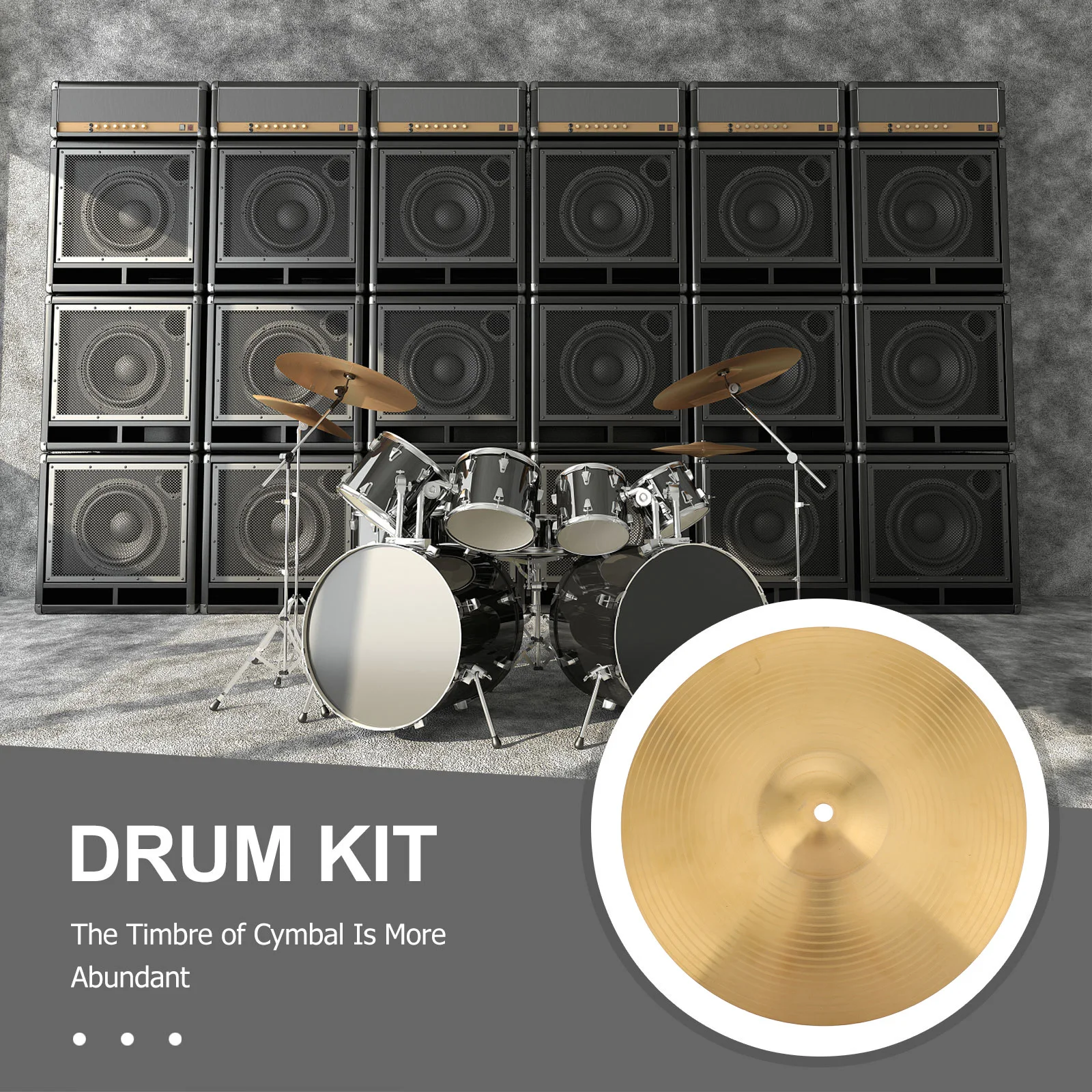 

Metal Jazz Drum Cymbal Polished Finish Clear Crisp Sound Professional Practice Performance Drum Set Accessories