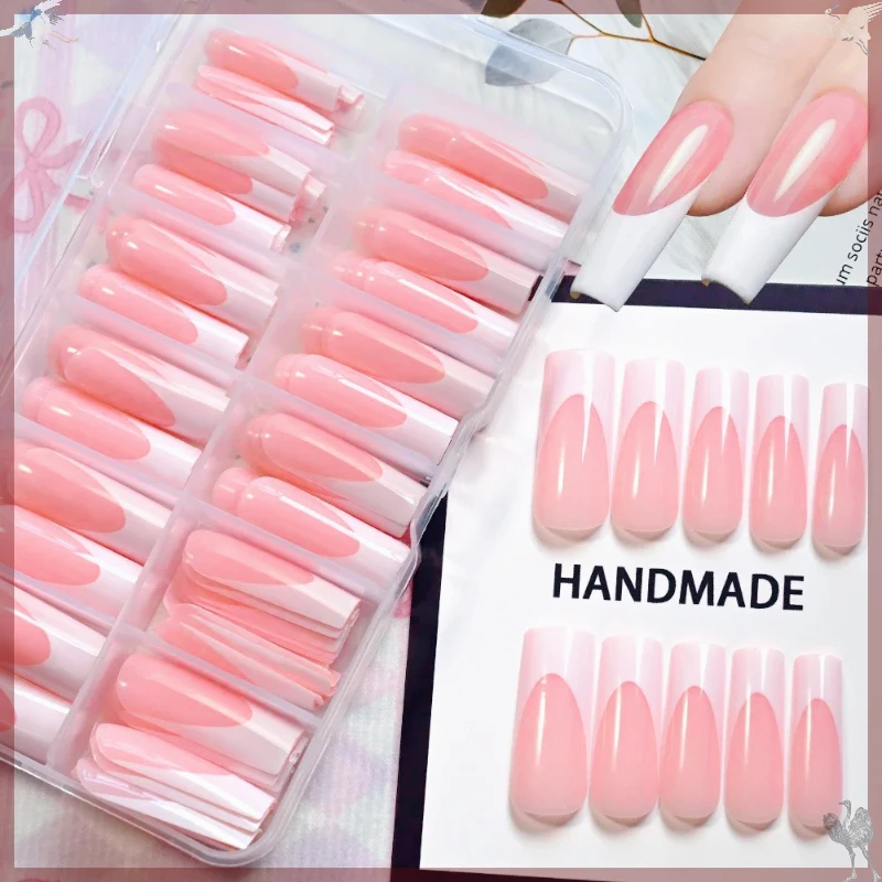 120Pcs Glossy Pink French Pres - Nail Art Aesthetic review and price