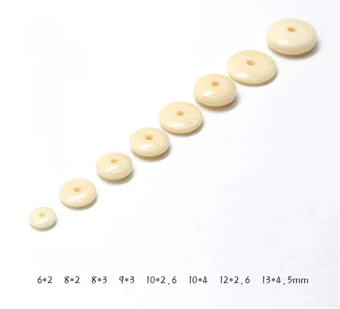 Imitation Amber Loose Beads for Jewelry Making 6-12mm Ivory Beeswax Abacus DIY Bracelets Necklace Earring Key Chain Accessories