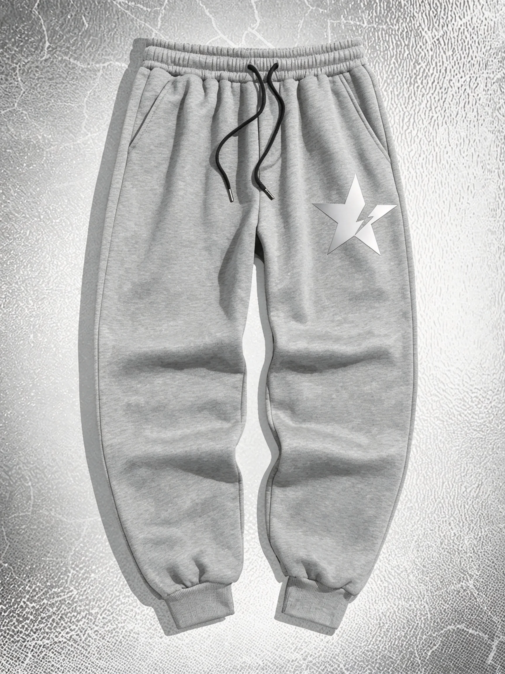 Men's Minimalist Star Print Casual Joggers Elastic Drawstring Waist Streetwear Gym Workout Festival Outdoor Sweatpants