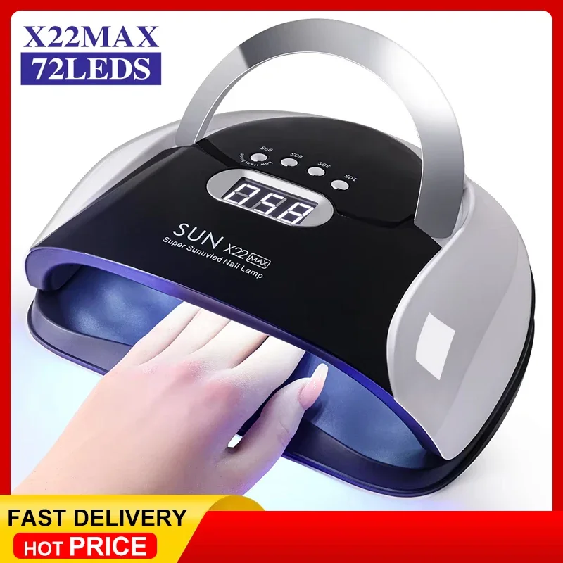 

Nail Art LED Lamp with Automatic Sensor, UV Nail Dryer, Machine for Curing Gel Polish, Nail Light, 72 LED