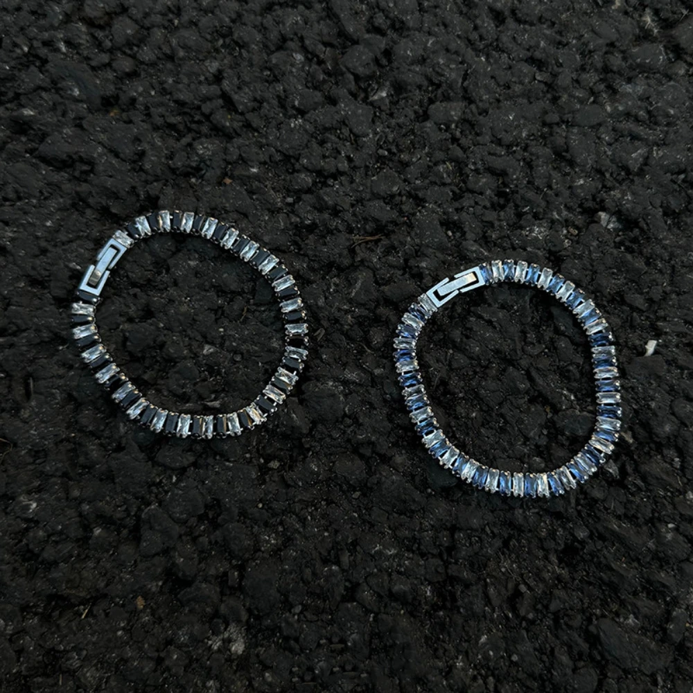 Hip-Hop Luxus Zirkon-Armband für Männer und Frauen Nicht Verblassendes Titan-Stahl Punk Fitness-Armband Paar-Schmuck Valentinstag-Geschenk – Detail 12
