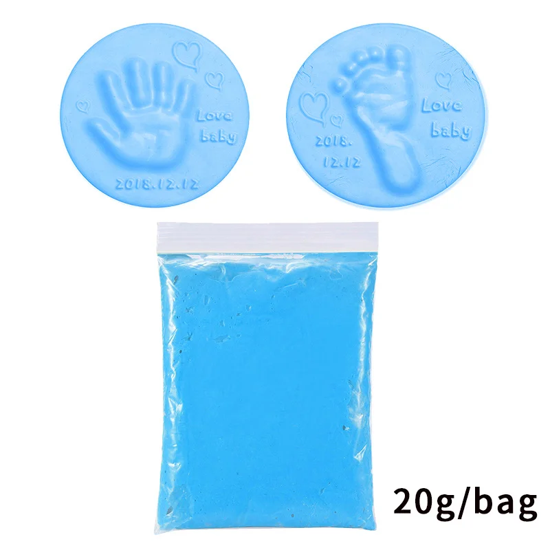 Baby Care Air Drying Soft Clay Baby Handprint Footprint Imprint Kit Casting Parent-Child Hand Inkpad Fingerprint Kids Toys DIY