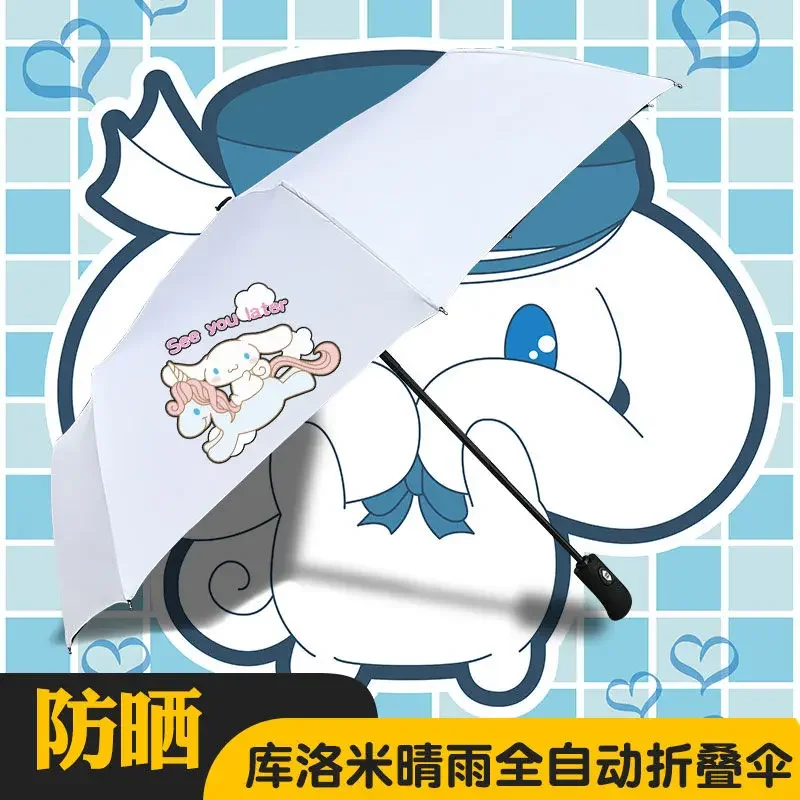 

Sanrio Kawaii Cinnamoroll Student Fully Automatic Umbrella Anime Cartoon Fashion Anti-ultraviolet Sunshade Folding Sun Umbrellas