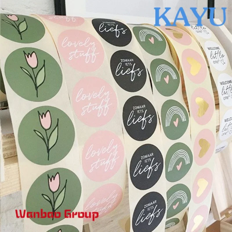 Custom  Self Adhesive Custom Logo kraft paper private label products special shaped foil printing logo holographic stickers for