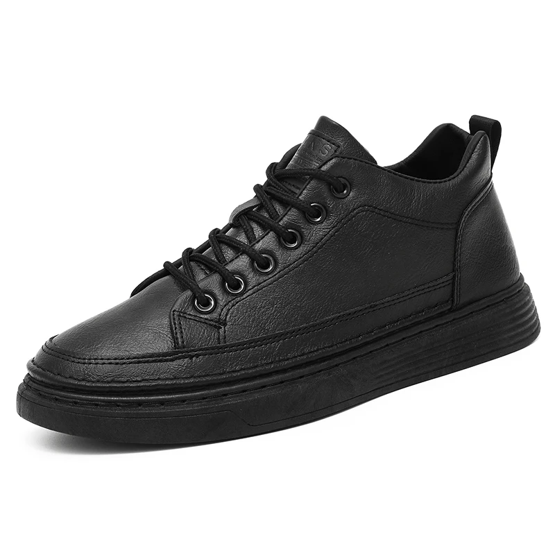 Zapatos informales de cuero para hombre, zapatillas cómodas de cuero, resistentes al desgaste, transpirables, Tenis