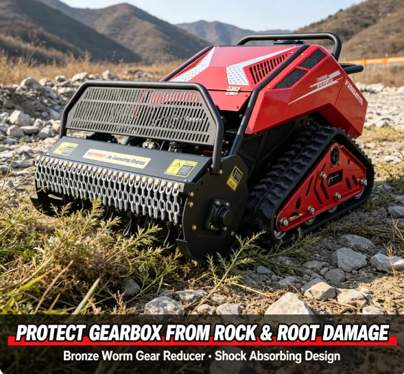 Flexible Operation Remote Control Crawler Chassis for Orchard Inter row Mowing Orchard Remote Flail Mower