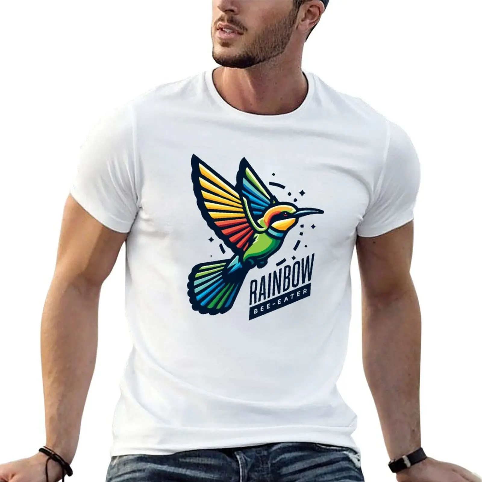 Rainbow Bee-eater T-Shirt Funny t-shirts summer clothes men workout shirt
