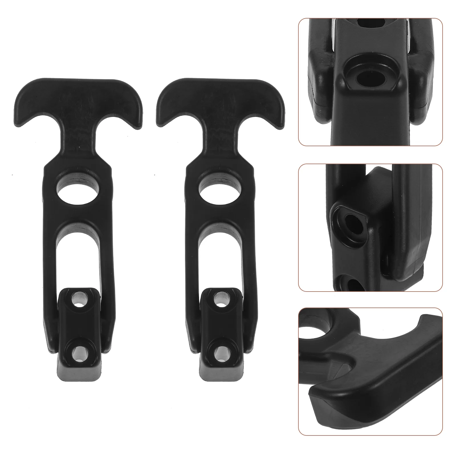 2 Pcs Rubber Lock Freezer Latch to Keep Door Closed Car Hood Catches Hook Damping Professional Handle Boat Latches Toolbox Hasp