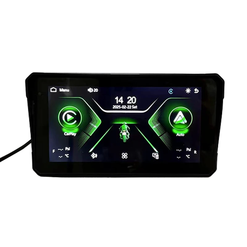 Motorcycle GPS Navigation Screen CarPlay Android Auto Portable Touch Display Remote Control Worldwide Map for 5.2 for Bike
