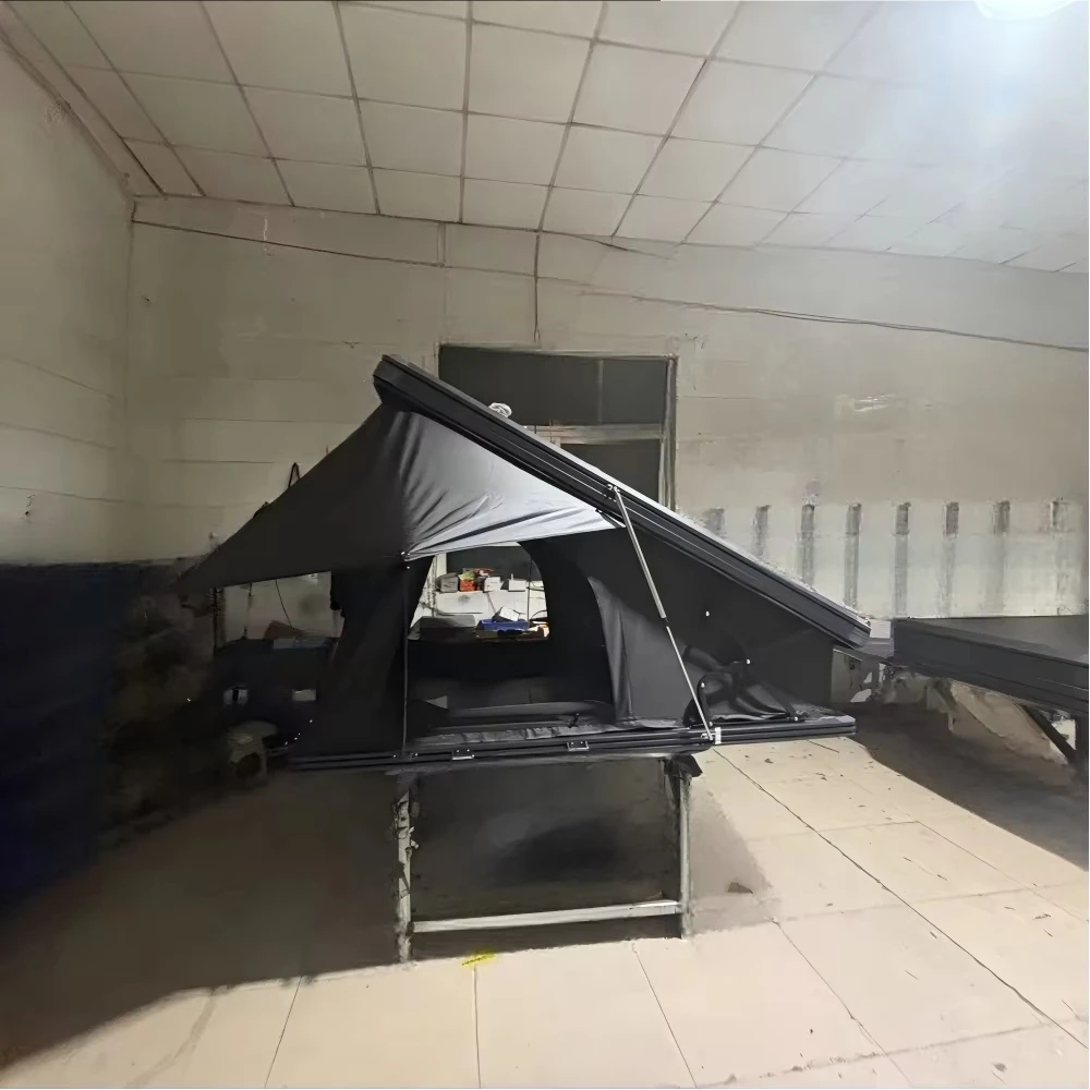 Camping Aluminum X Frame Roof Top Tent 4 Seasons Camper Top Roof Tent Hard Shell X Hinge Rooftop Tent