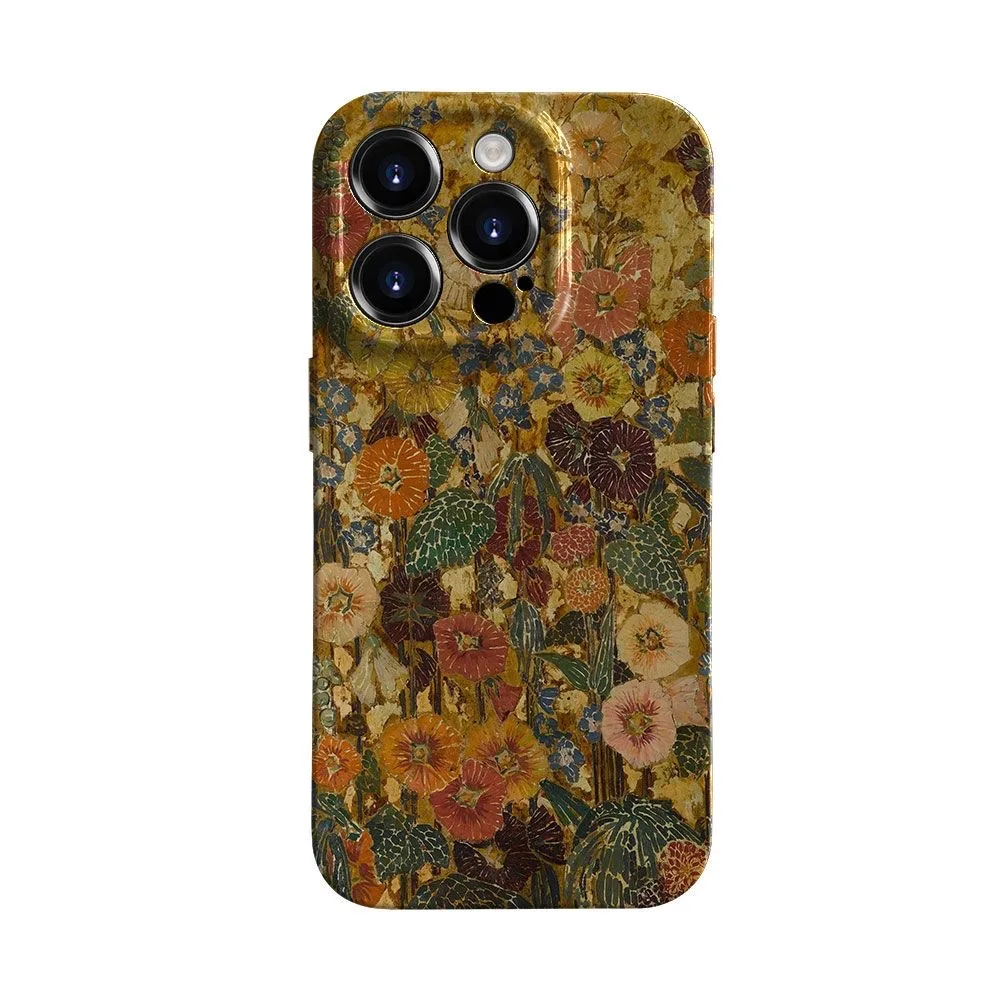 Etui Ins Literary and Retro Flowers do iPhone\'a 16 15 14 13 Pro Max 12 11 Pro Plus XR Wstrząsoodporna, wąska, twarda folia ochronna